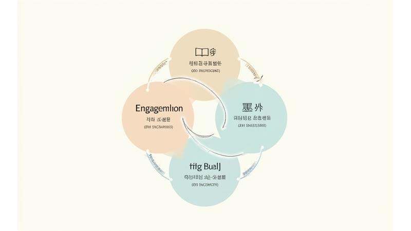 유니버설 디자인 학습(UDL)의 3가지 원칙을 보여주는 다이어그램